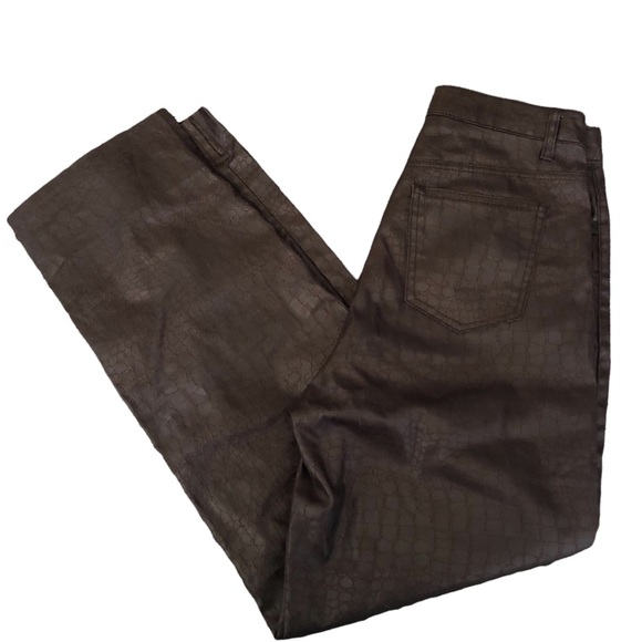 NASTY GAL Brown Faux-Leather Trouser - Picture 8 of 10